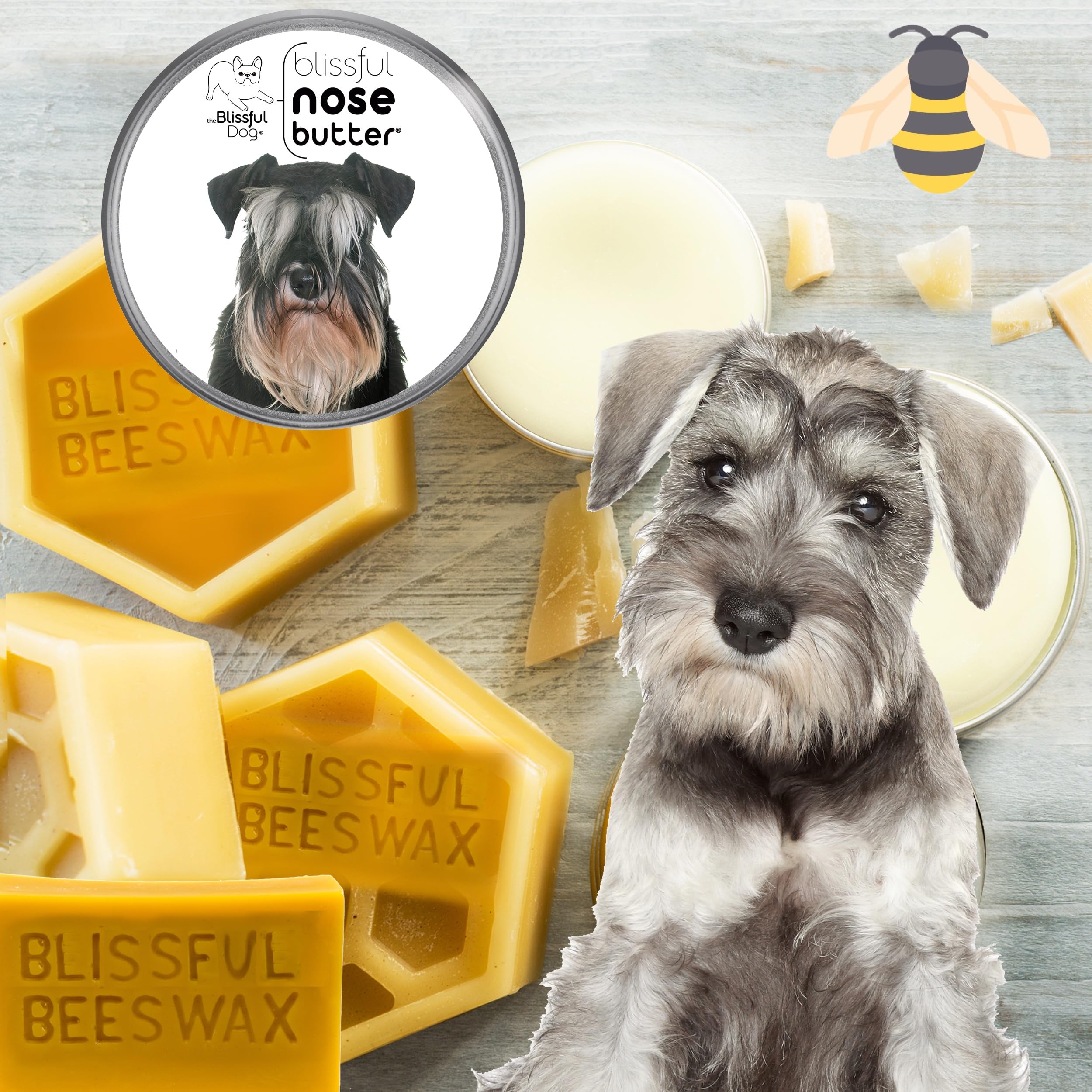 The Blissful Dog Schnauzer Unscented Nose Butter - Dog Nose Butter, 1 Ounce